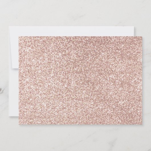 バラ金ゴールドグリッターバプテスマ《キリスト教》洗礼式や命名式写真 招待状 (裏面)