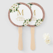 バラ金ゴールドグリッターバルミツワーファン ハンドファン (正面&裏面)