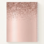 バラ金ゴールドグリッターバルーン13th誕生日ゲストブック ノートブック (裏面)