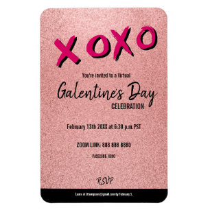 バラ金ゴールドグリッターバーチャルGalentine's Valentine マグネット