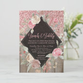 バラ金ゴールドグリッターバーンウッドフローラブランチ&バブリー 招待状 (スタンド正面)