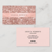 バラ金ゴールドグリッターパターントレンディープロフェッショナル 名刺 (正面/裏面)