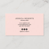 バラ金ゴールドグリッターパターントレンディープロフェッショナル 名刺 (裏面)