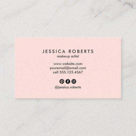 バラ金ゴールドグリッターパターントレンディープロフェッショナル 名刺 (裏面)