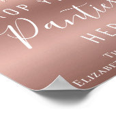 バラ金ゴールドグリッターパンティゲームサイン ポスター (角)