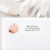 バラ金ゴールドグリッターパンプキン差出人住所 ラベル (インサイチュ)