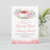 バラ金ゴールドグリッターパンプキン秋婚約パーティ 招待状 (スタンド正面)