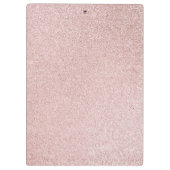 バラ金ゴールドグリッターパーソナライズされたクリップボード クリップボード (裏面)