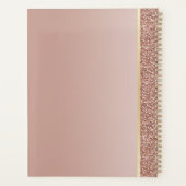 バラ金ゴールドグリッターパーソナライズされたハート2025 プランナー手帳 (裏面)