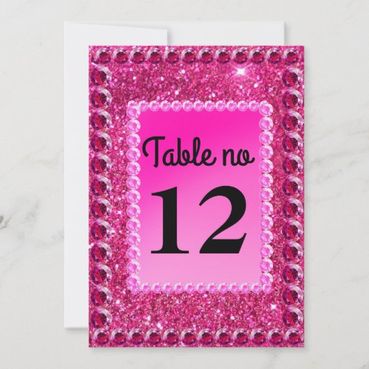 バラ金ゴールドグリッターパールシック赤面ピンクテーブルNo (正面)