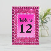 バラ金ゴールドグリッターパールシック赤面ピンクテーブルNo (スタンド正面)