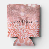 バラ金ゴールドグリッターヒョウ印刷 缶クーラー (裏面)