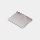 バラ金ゴールドグリッタービジネススタッフモノグラム ポストイット (アングル)