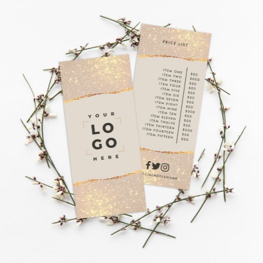 バラ金ゴールドグリッターピガーリーンエレガントク価格表 ラックカード