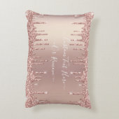 バラ金ゴールドグリッターピローカスタム文字名 アクセントクッション (裏面(縦))