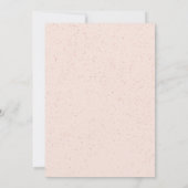 バラ金ゴールドグリッターピンクの傘のシックベビースプリンク 招待状 (裏面)