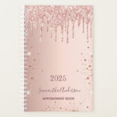 バラ金ゴールドグリッターピンクアポイントメント名2024 プランナー手帳 (正面)