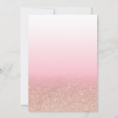 バラ金ゴールドグリッターピンクグラデーションフォトスイート16 招待状 (裏面)