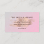 バラ金ゴールドグリッターピンクシーストレスファッション設計者 名刺 (裏面)
