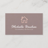 バラ金ゴールドグリッターピンクハウス清掃サービス 名刺 (正面)