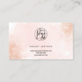 バラ金ゴールドグリッターピンクハートロ感謝していゴユー 名刺 (裏面)