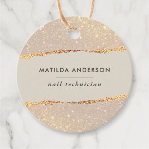 バラ金ゴールドグリッターピンクモダン予算 フェイバータグ