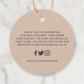 バラ金ゴールドグリッターピンクモダン予算 フェイバータグ (裏面)