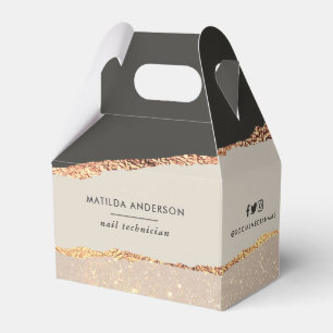 バラ金ゴールドグリッターピンクモダン予算 フェイバーボックス