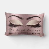 バラ金ゴールドグリッターピンク化粧まぶし赤面スパーク ランバークッション (裏面)