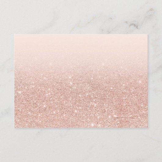 バラ金ゴールドグリッターピンク本の赤ちゃんシャワーをもたらす エンクロージャーカード (裏面)