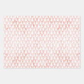 バラ金ゴールドグリッターピンク白+モーヴクリスマスプレゼント ラッピングペーパーシート (正面3)