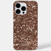 バラ金ゴールドグリッターフェイク金属モノグラムスパークル Case-Mate iPhoneケース (裏面)