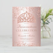 バラ金ゴールドグリッターフォイルティアラキンセアニェラ 招待状 (スタンド正面)