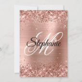 バラ金ゴールドグリッターフォイルファンシーモノグラムキンセアニラ 招待状 (裏面)