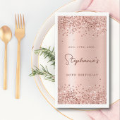 バラ金ゴールドグリッターフォイル80th誕生日モノグラム