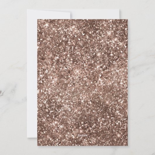 バラ金ゴールドグリッターフォトクリスマスカード シーズンカード (裏面)