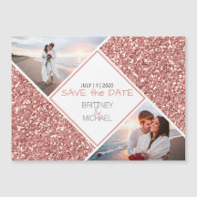 バラ金ゴールドグリッターフォトコラージュ