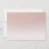 バラ金ゴールドグリッターフォトユー感謝していシックQuinceanera サンキューカード (裏面)