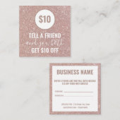 バラ金ゴールドグリッターフレンドロイヤリティ 紹介カード (正面/裏面)