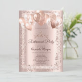 バラ金ゴールドグリッターフレームクラウンバルーン廃棄 招待状 (スタンド正面)