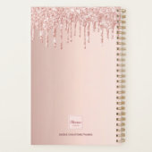 バラ金ゴールドグリッターフローラブルゴーニュモノグラム プランナー手帳 (裏面)