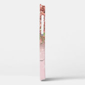 バラ金ゴールドグリッターフローラモノグラム名 Case-Mate iPhoneケース (裏面 / 左)