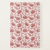 バラ金ゴールドグリッターフローラモノグラム プランナー手帳 (裏面)