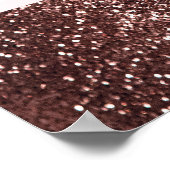 バラ金ゴールドグリッターフローラヴィンテージウェディングウェルカム ポスター (角)