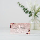 バラ金ゴールドグリッターフローラ化粧ヘアリオープン 名刺 (スタンド正面)