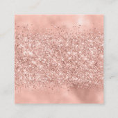 バラ金ゴールドグリッターフローラ水カラードッググルーミング スクエア名刺 (裏面)