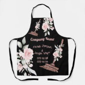 バラ金ゴールドグリッターフローラ清掃サービスメイド エプロン (正面)