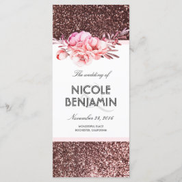 バラ金ゴールドグリッターフローラ結婚式 プログラム