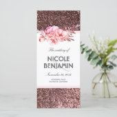 バラ金ゴールドグリッターフローラ結婚式 プログラム (スタンド正面)