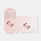 バラ金ゴールドグリッターフローラ誕生日 フェイバーボックス (折り畳みなし)